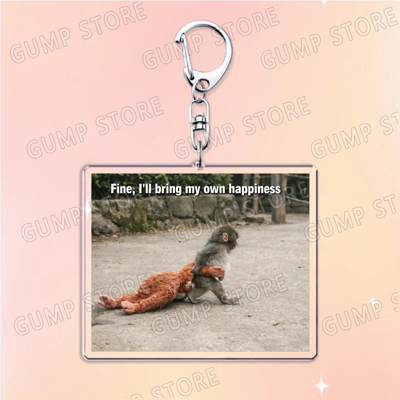 HugMonkey™ 3D Keychain 🐒💖 — Cute Clip-On Companion
