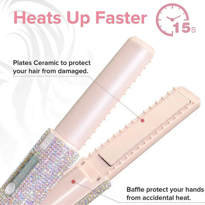 2-In-1 Electric USB Hair Straightener Multifunctional Comb Maroon Asteria