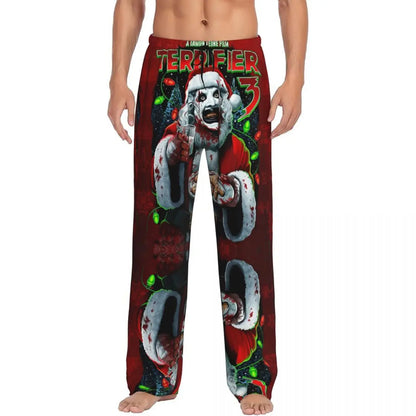 Custom Printed Horror T-Terrifiers Film Essential Pajama Pants Men Sleep Sleepwear Bottoms with Pockets