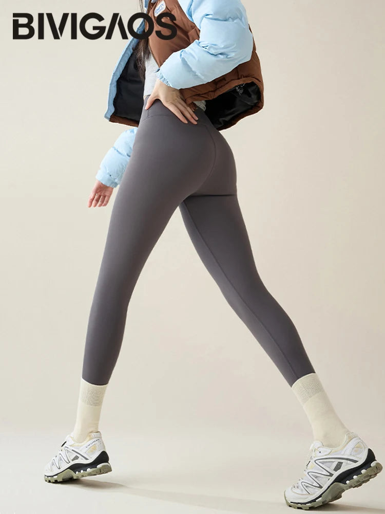 BIVIGAOS New Autumn Winter Rabbit Fleece Sharkskin Leggings Women AliExpress