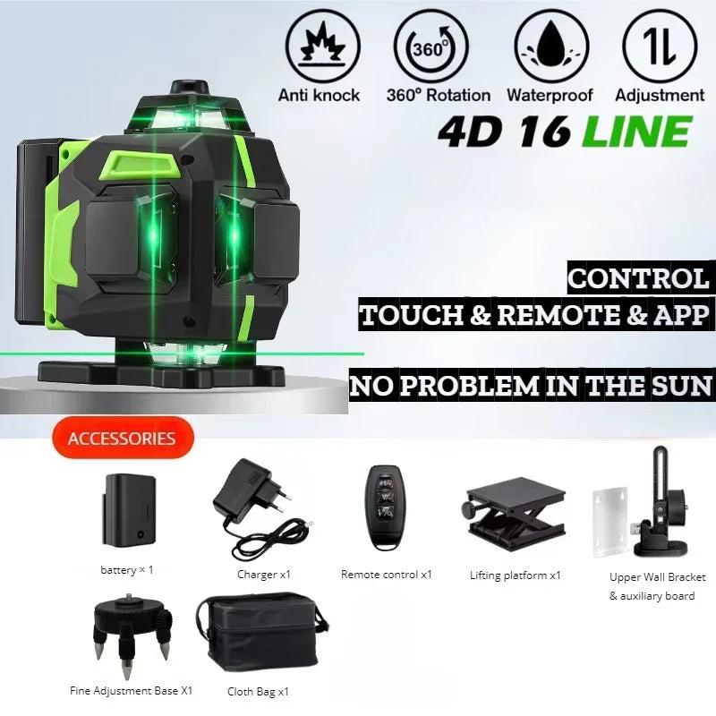tripod/nivel a laser 16 Lines Laser profesional Level green line Self-leveling 360 autonivelant Shop1103845890 Store