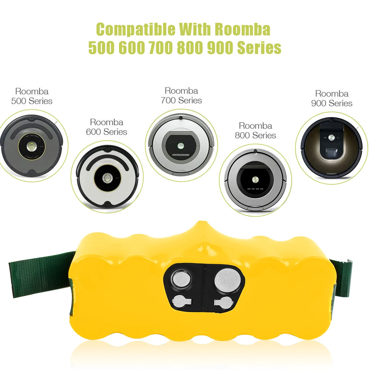 14.4V 5000mAh For iRobot Roomba Battery 500 600 700 800 900 595 620 650 780 890 Battery For Roomba Vacuum Cleaner Battery Battery Burst Store