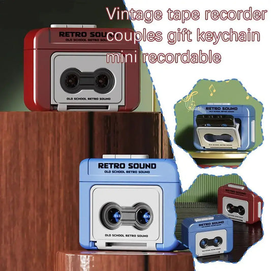 Mini Retro Cassette Recorder Cassette Tape Keychain Couple Gift AliExpress