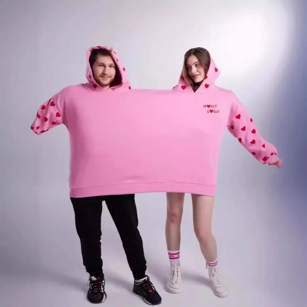 LoveHug™ Duo Hoodie 💕🧥 One Hoodie. Two Hearts.