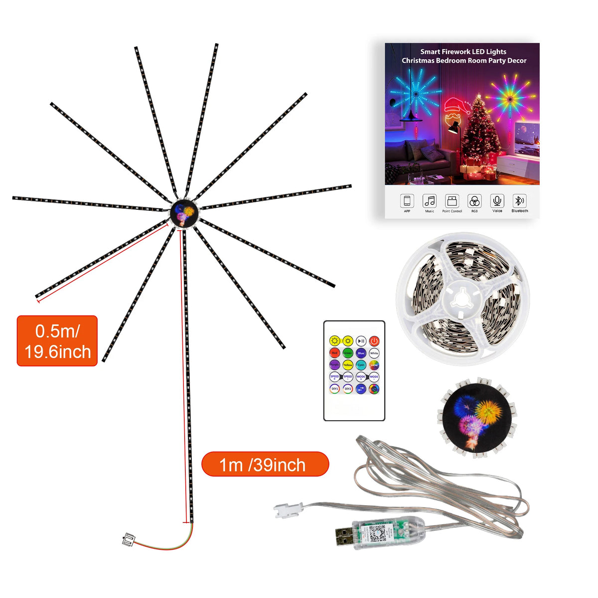 LumiBurst™ – Espectáculo de Luces de Fuegos Artificiales Sincronizado con la Música
