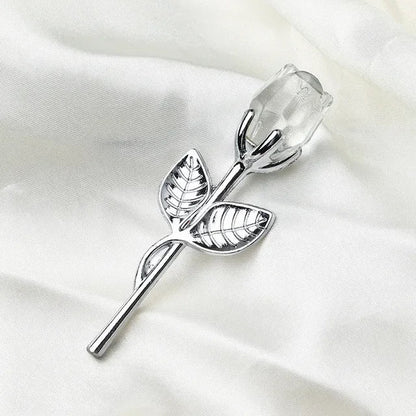 Valentines Day Gift Crystal Glass Rose Artificial Flower Silver Gold Rod Rose Flower for Girlfriend Wedding Gifts for Guest Shop1104358055 Store