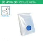 5 Pack Vacuum Storage Bags, Space Saver Bags Compression for Comforters and Blankets, Sealer Clothes Travel Packing Organizer