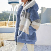 Women's Oversized Plush Pocket Jacket - Warm & Stylish Winter Essential 2023