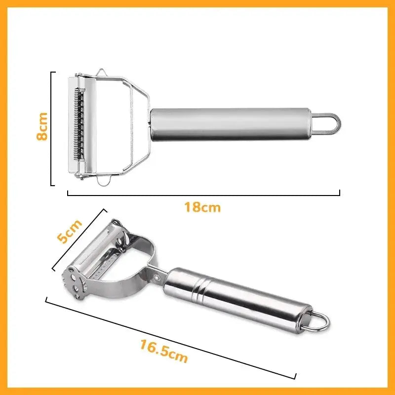 Kitchen Vegetable Peeler Stainless Steel Melon Planer Double-Head Peeler Fruit And Vegetable Peeler Tianyi Home Flagship Store