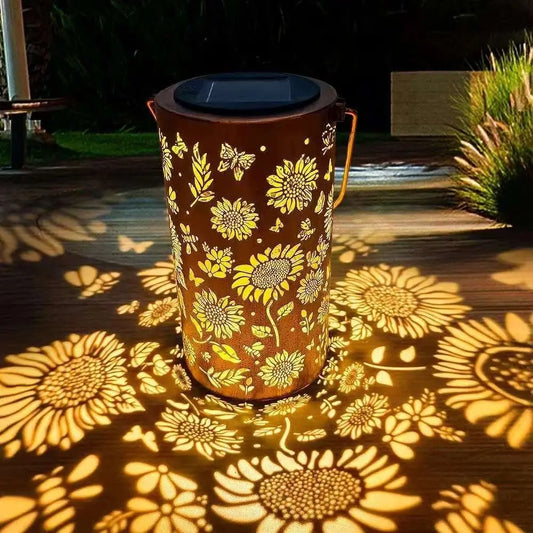 Linterna Solar SunBloom™ 🌻✨ — Brillo colorido, cero electricidad