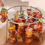 3-in-1 Air Fryer Grill – Vertical Kebab & BBQ, Oil-Free Cooking!