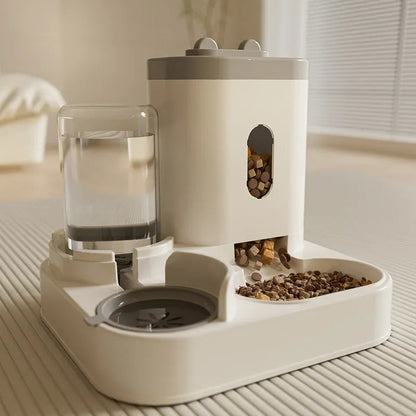 Automatic Feeder Cat Dog Food Bowl With Water Fountain Pet Large Capacity Raised Stand Dish Bowl For Cat Drinker Accessories AliFree Day Store