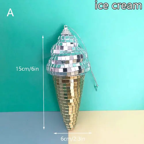 6in Hanging Disco Ice Cream Mirror Room Decor Reflective Disco Ball AliExpress