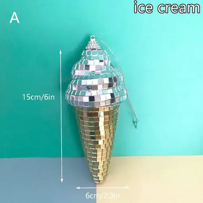 6in Hanging Disco Ice Cream Mirror Room Decor Reflective Disco Ball AliExpress