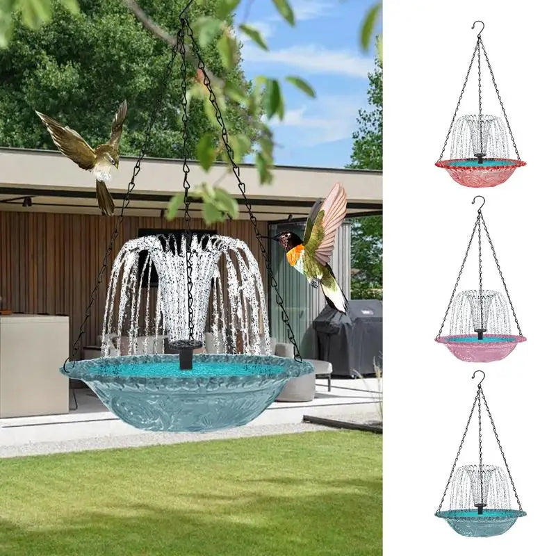 AquaBloom™ Fuente solar para pájaros 🐦💧 — Belleza de jardín en cascada