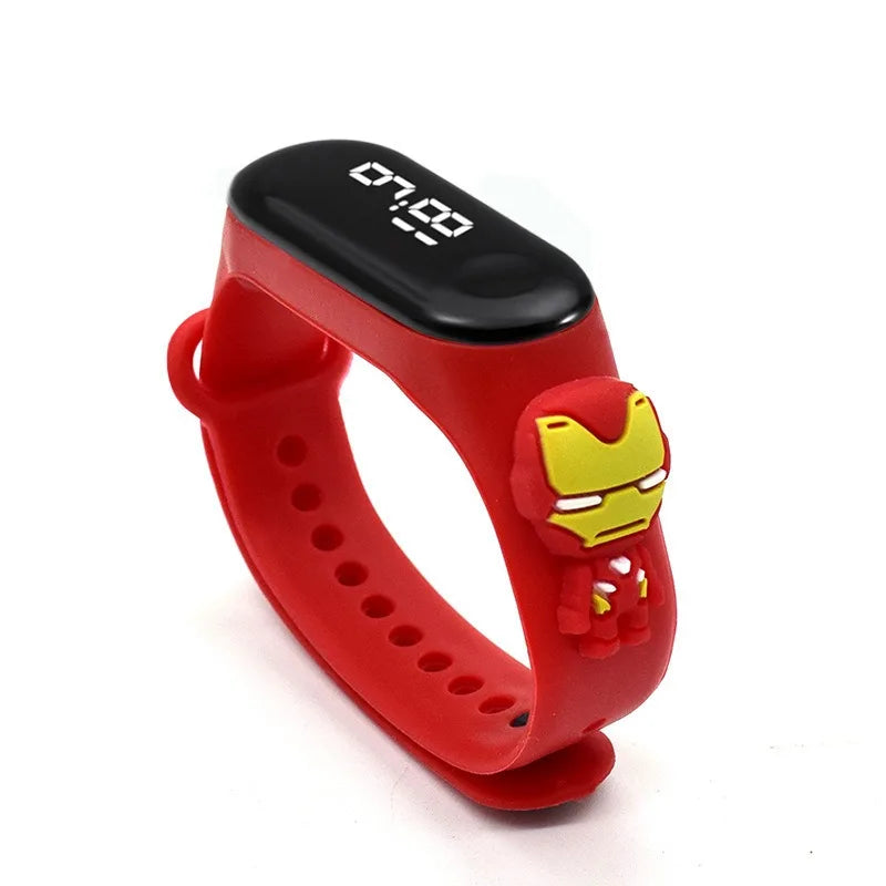 Marvel Spider-Man Children's Cartoon Fashion Watches Stitch Iron Man Electronic Digital LED Display Waterproof Holiday Gift Kids Shop1104298432 Store