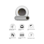 Tonepie-automatic smart litter box for cats, self-cleaning, fully closed, 65L, pet litter tray All-purpose Storage Supplies Store