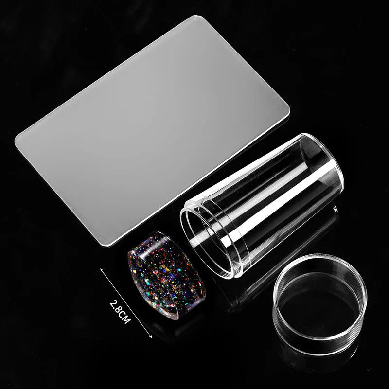 Jelly Silicone Transparent Nail Stamper Set with Scraper Stone's Store