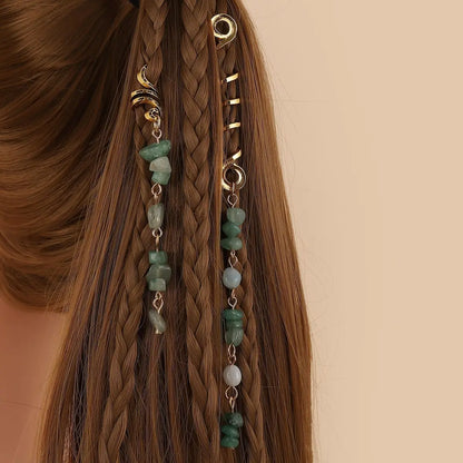 StoneCharm™ Hair Ring 💎 — Natural Beauty, Boho Vibes