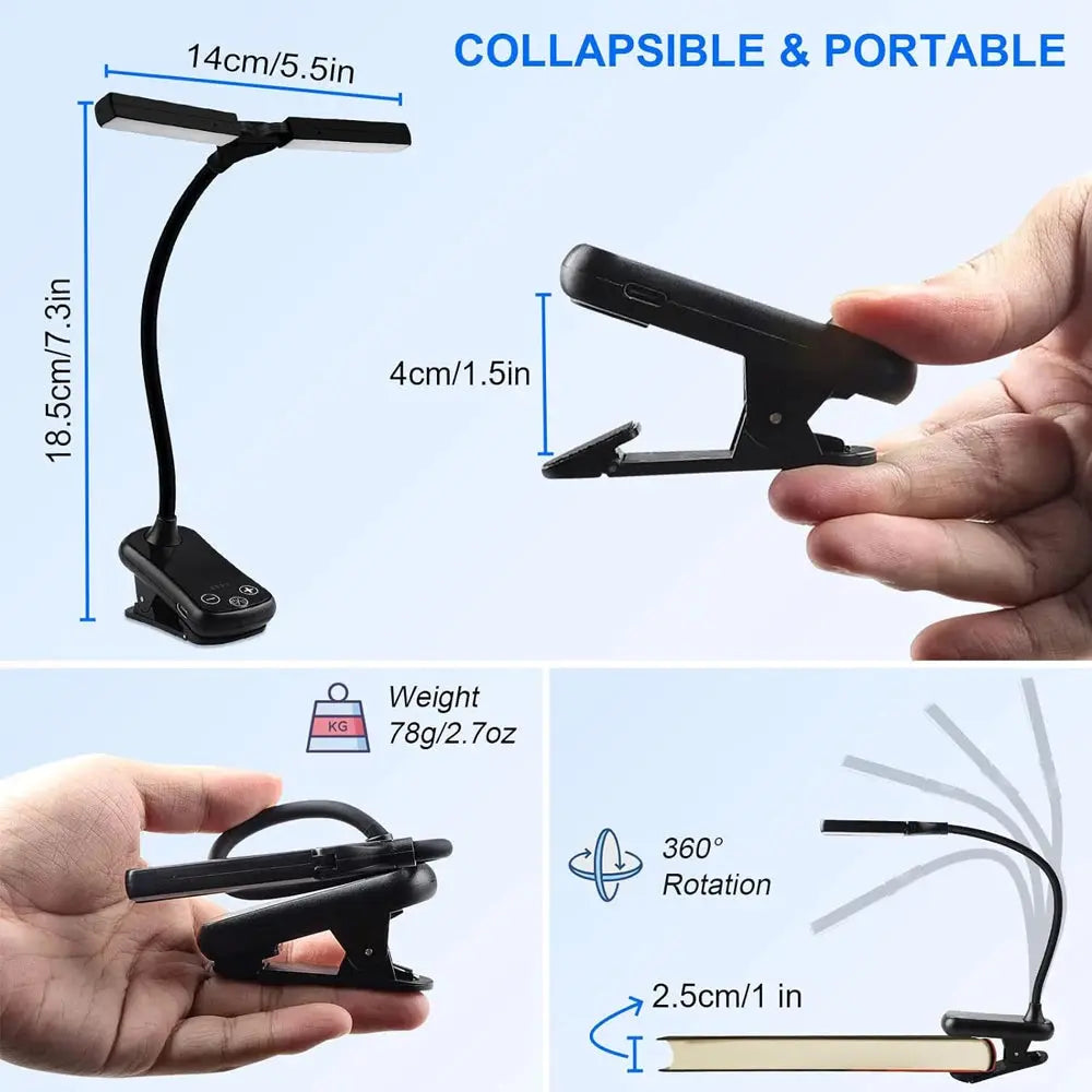 Dual Heads 14 LED Touch Control Reading Light with 3 Colors&8 AliExpress