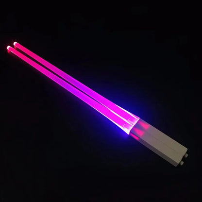 1 Pair LED Lightsaber Chopsticks Luminous Reusable Kitchen Light Up