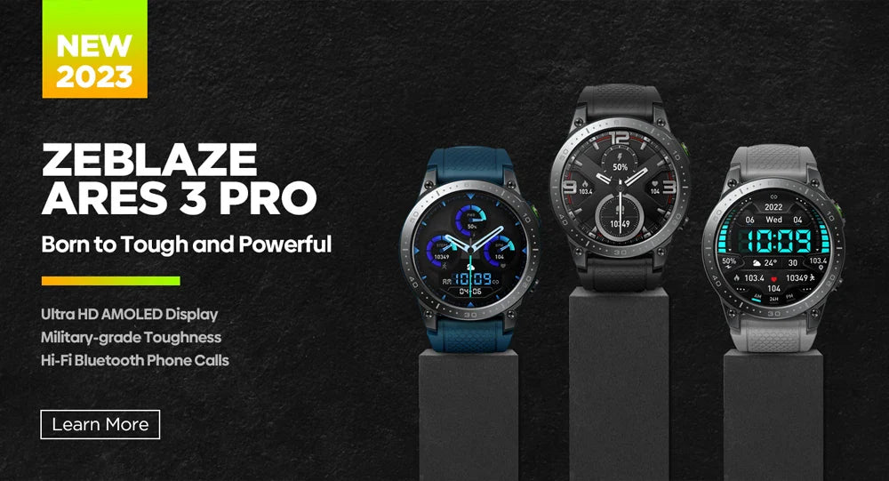Zeblaze Ares 3 Pro Smart Watch Ultra HD AMOLED Display Voice Calling Function 100+ Sports Modes 24H Health Monitor Smartwatch Big Save Store