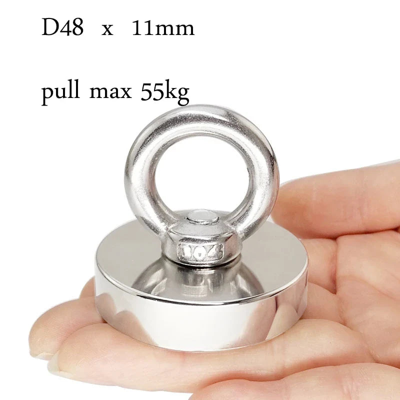 Fishing Magnets, 110lb 242lb 529lb 771lb Pull Force Super Strong Heavy Duty Rare Earth Neodymium Search Magnet For River Fishing Shop1103844153 Store