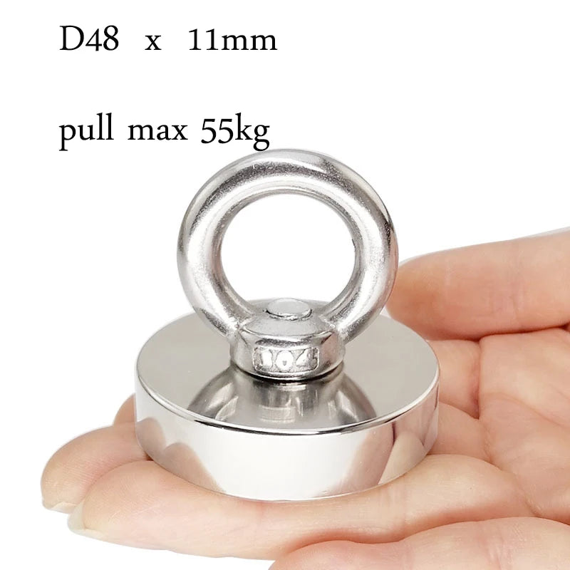 Fishing Magnets, 110lb 242lb 529lb 771lb Pull Force Super Strong Heavy Duty Rare Earth Neodymium Search Magnet For River Fishing Shop1103844153 Store