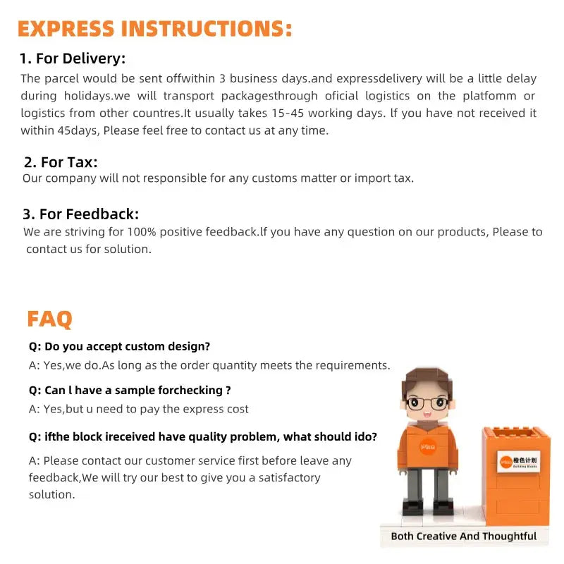 BrickTogether – Custom Characters, Endless Memories! Orange Plan Building Blocks Store