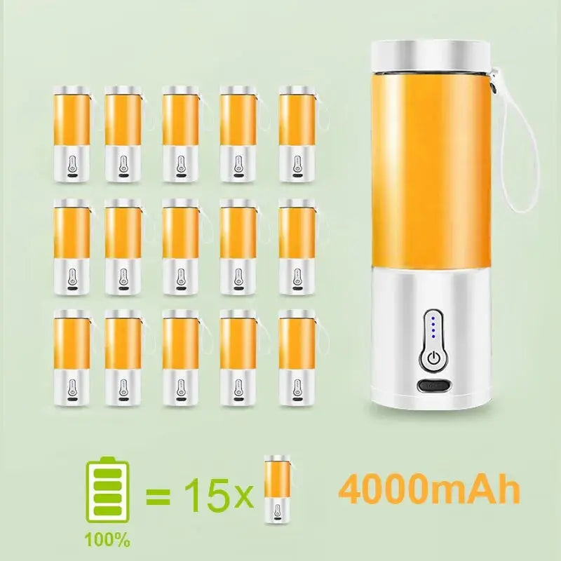 530ML Powerful Portable Blender for Smoothies Shakes USB Rechargeable