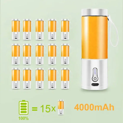 530ML Powerful Portable Blender for Smoothies Shakes USB Rechargeable