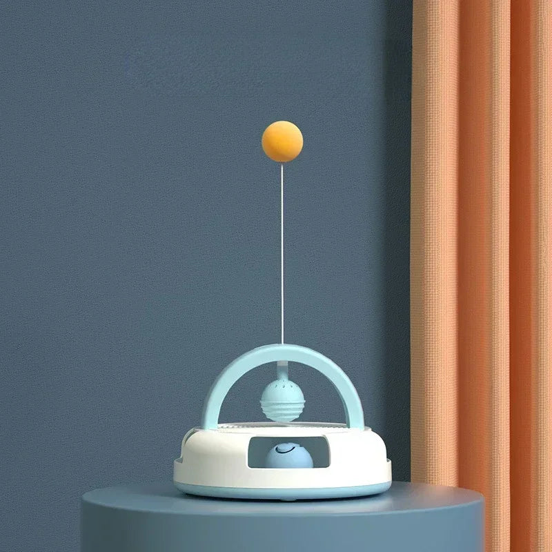 Gravity Table Tennis Cat Toy with Catnip Ball for Self-stimulation Cat Turntable Pet Supplies Cat Toy Toys Cats Items Products Sunnymelody Store