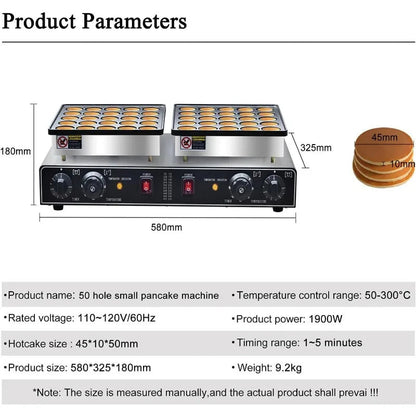 50PCS 1900W Commercial Electric Nonstick Waffle Maker Machine. ComfortCrest Appliances Store