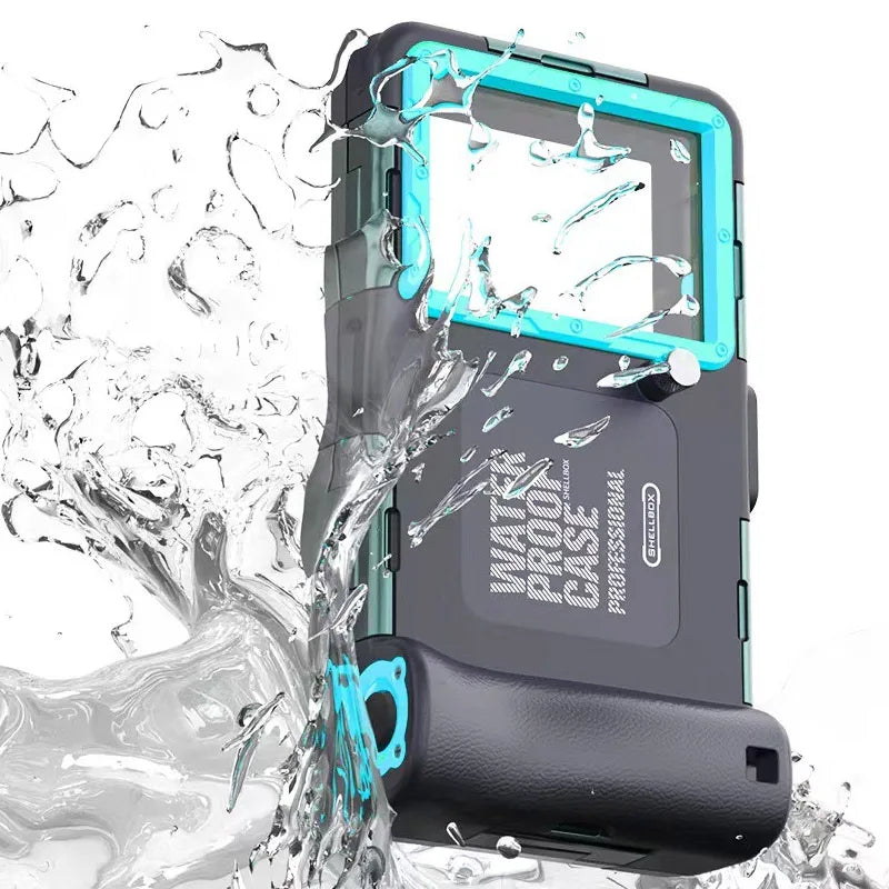 Fundas impermeables para teléfono y buceo de 15 m, natación de 50 pies, carcasa protectora premium y cordón para iPhone Samsung 6.8"