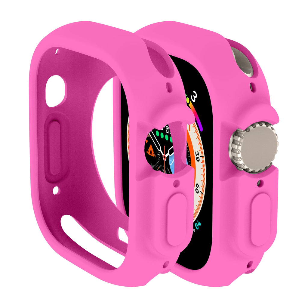 Soft Silicone Case for Apple Watch 8 Ultra 49MM 45mm 42MM 38MM Cover Protection For iWatch series 7 6 5 4 SE 40 44 41mm Bumper