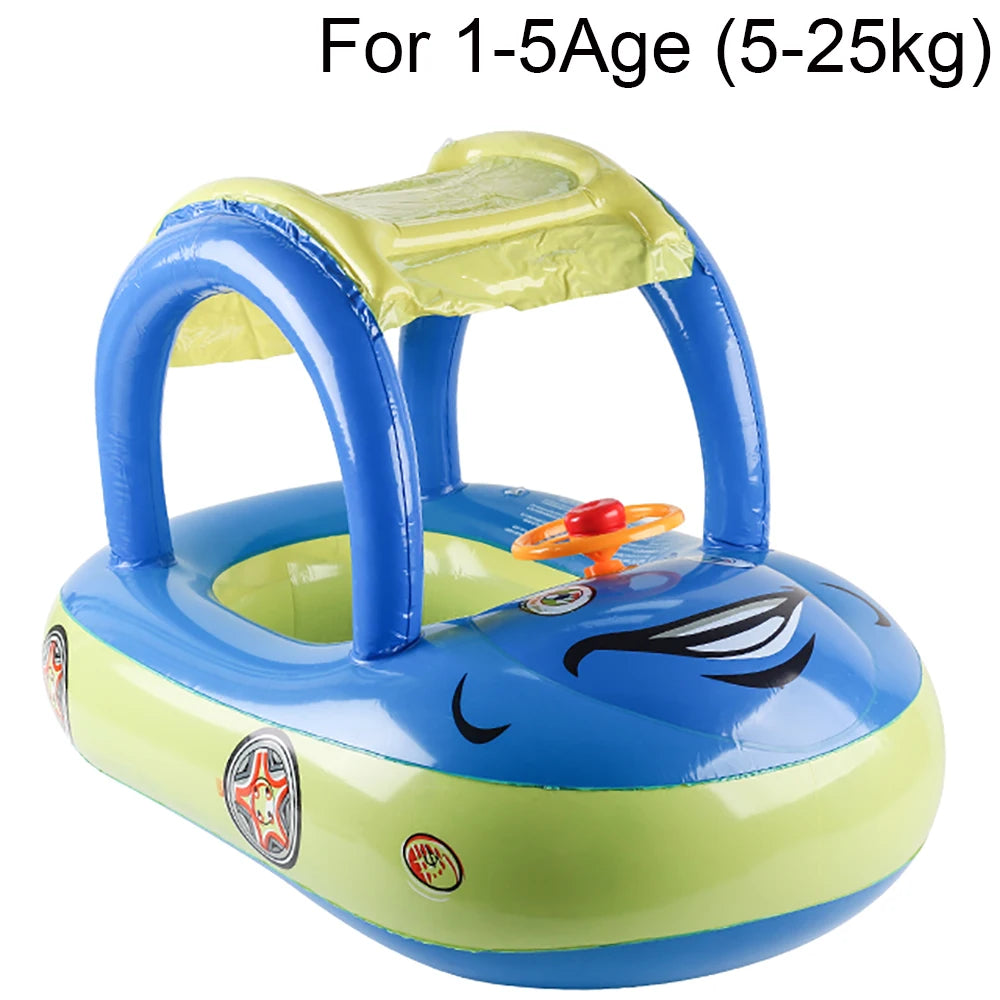 🚗 Flotador de Piscina para Bebés con Forma de Coche | Anillo de Natación para Bebés para Diversión en la Playa y la Piscina🏖️ Perfecto para Edades de 4 a 6 Años | 🌊 Flotador de Paseo Seguro, Cómodo y Adorable