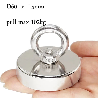 Fishing Magnets, 110lb 242lb 529lb 771lb Pull Force Super Strong Heavy Duty Rare Earth Neodymium Search Magnet For River Fishing Shop1103844153 Store