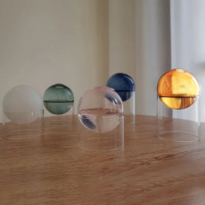 Mini Round Glass Flower Vase – A Delightful Touch of Nature for Your Space Ursmart Store