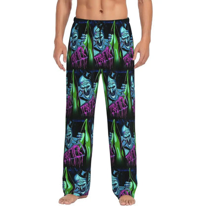 Custom Printed Horror T-Terrifiers Film Essential Pajama Pants Men Sleep Sleepwear Bottoms with Pockets