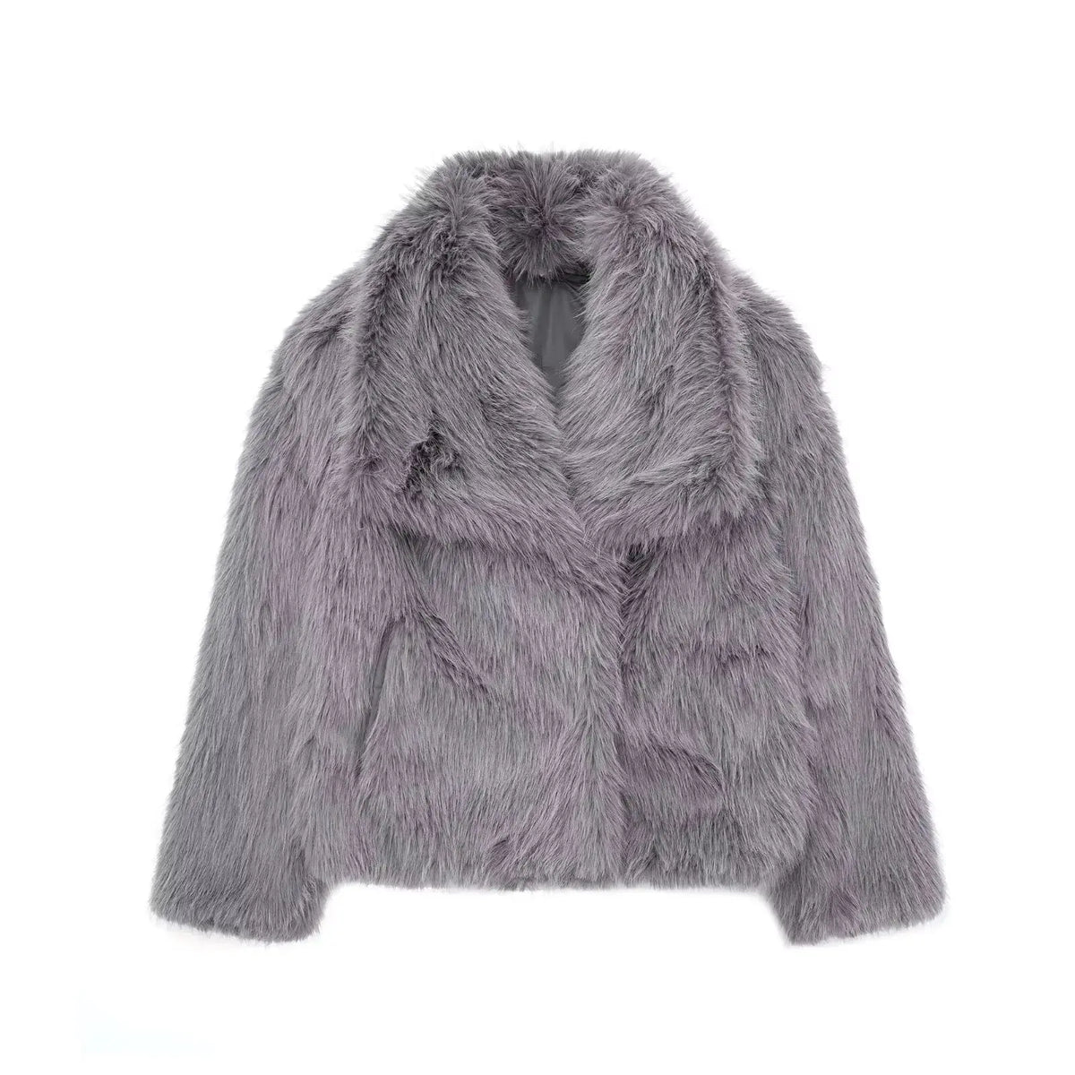 Women's Fashion Cropped Faux Fur Jacket Stone's Store