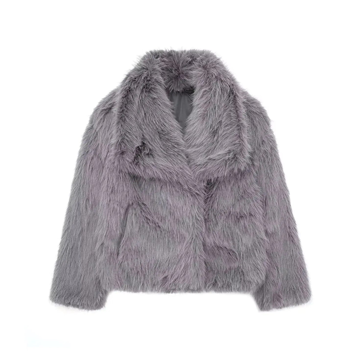 Women's Fashion Cropped Faux Fur Jacket Stone's Store