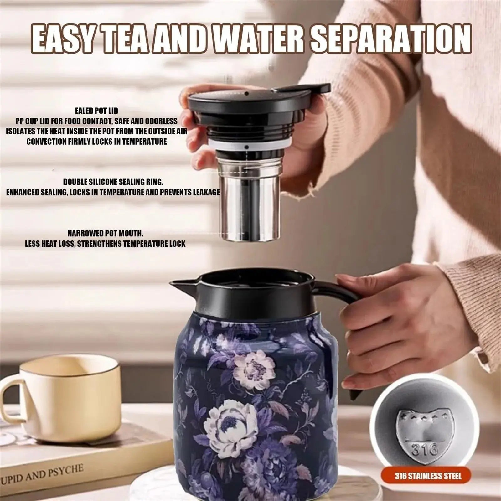 FloraBrew – Elegant Tea Thermos with Infuser! Shop1102989480 Store