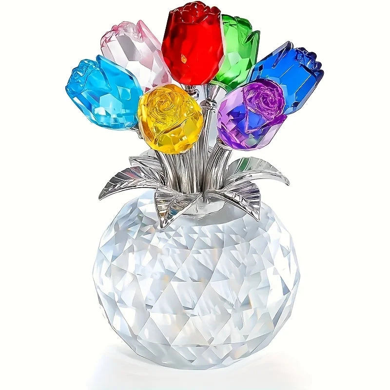 CrystalBloom™ Rose Figurine 🌹✨ — Timeless Beauty in Glass