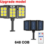 Solar Sensor Light 122 LED 3Head Outdoor Spotlight with 3 Modes Pink Iolaus