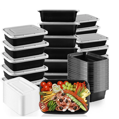 26 OZ Stackable  Meal Prep Containers, Microwavable Reusable