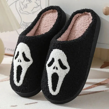 Cozy Halloween House Shoes Halloween Style Winter Cotton Slippers with
