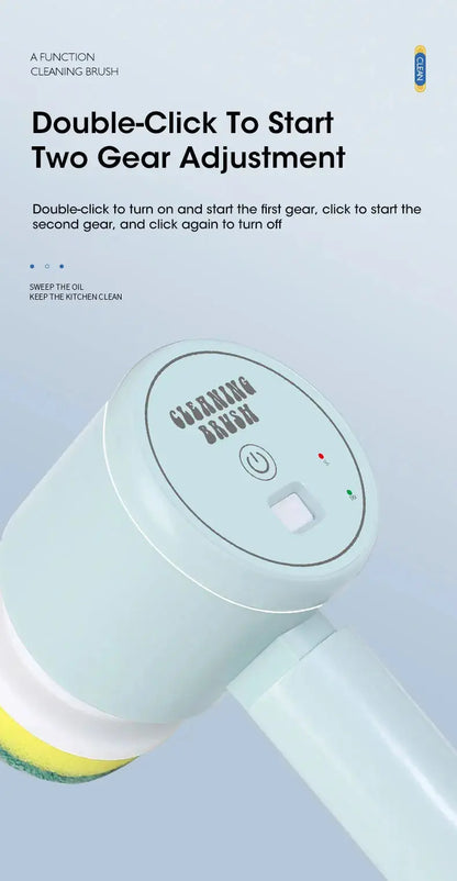 Electric Spin Scrubber, Bathroom Cordless Cleaning Brush Power Scrubber with 5 Replaceable Brush Heads, Electric Cleaning Brush Stone's Store