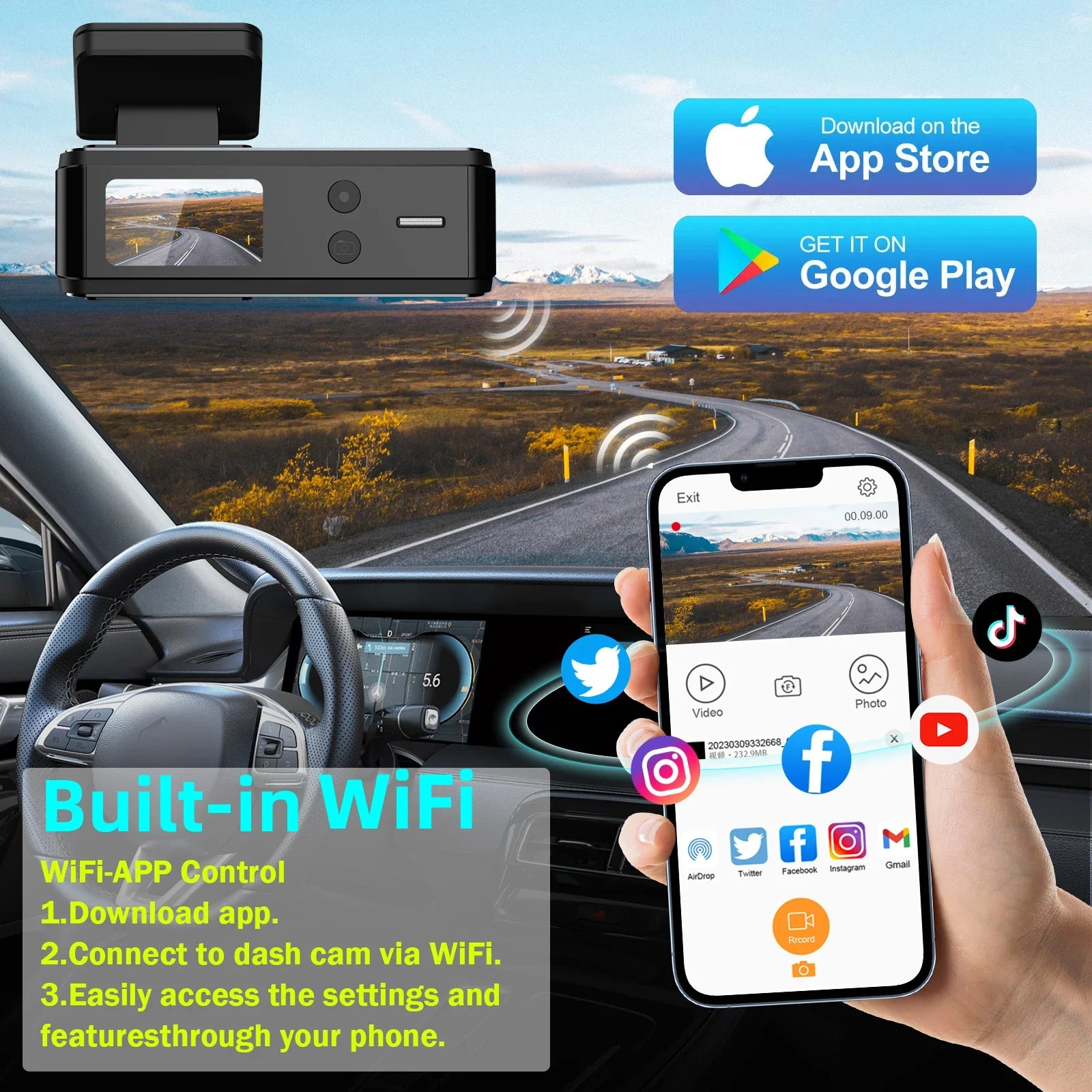 DriveCam Guardian Elite: 4K UHD Dual Lens Dash Cam
