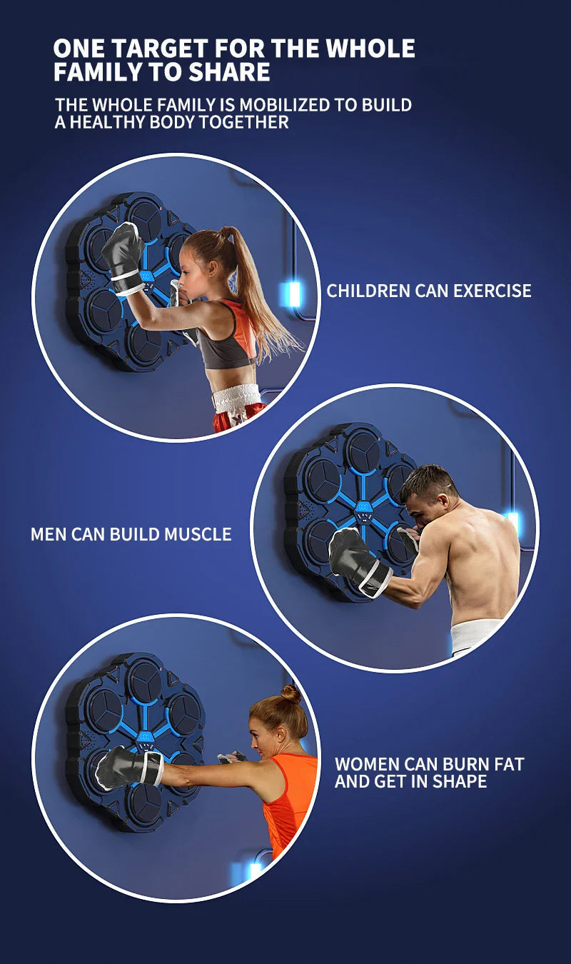 Smart Bluetooth Music Boxing Machine,Decompression,Fighting Fitness Home Boxing Wall Target Boxing Trainer Boxing Accessories Ponerait Benzhou Store