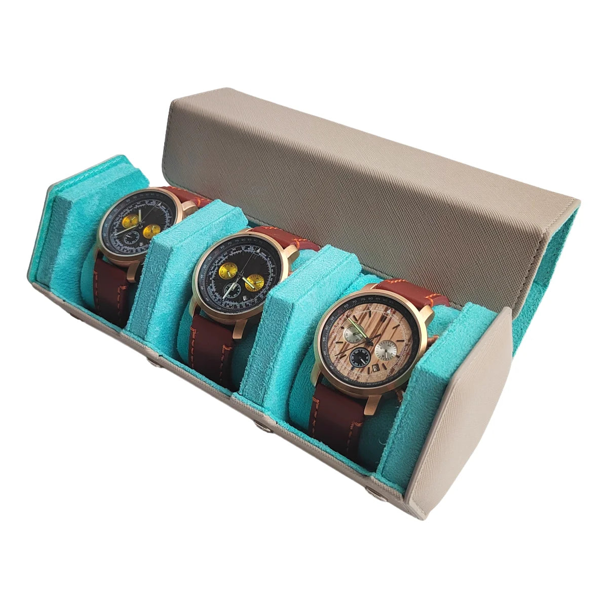 WatchGuard™ Vintage Roll Case 🛡️⌚ Protect Every Timepiece